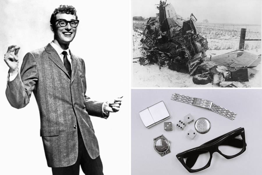 Iconic Buddy Holly And The Crickets Band Collage Wallpaper