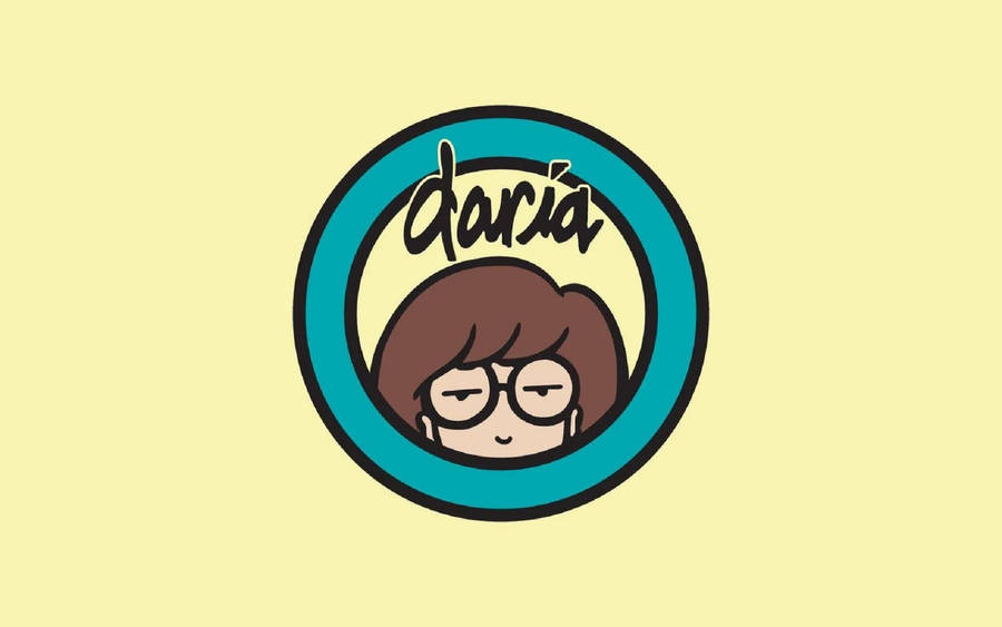 Iconic Daria Morgendorffer In A Blue Circle Wallpaper