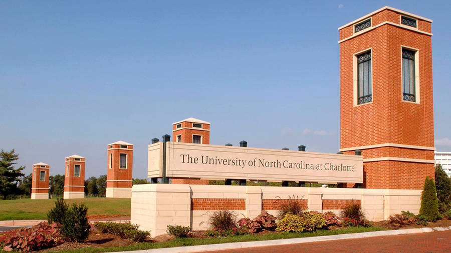 Iconic Entry To University Of North Carolina At Charlotte Wallpaper