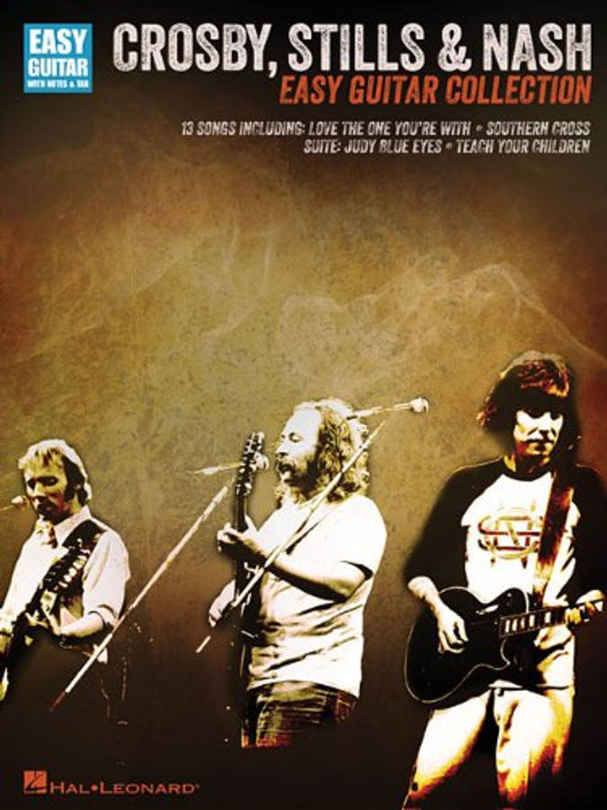 Iconic Guitar Collection Of Crosby, Stills And Nash Wallpaper