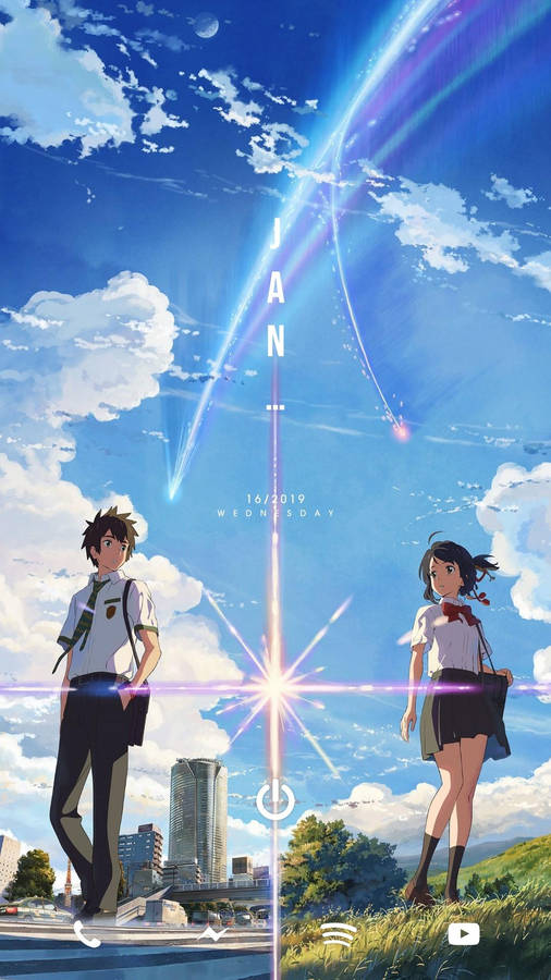 Iconic Kimi No Na Wa Phone Wallpaper