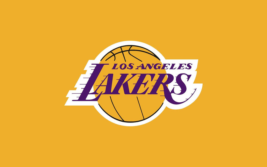 Iconic Lakers Logo In Vibrant Yellow Wallpaper