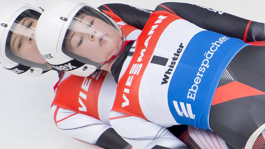 Iconic Luge Doubles Team Canada Wallpaper