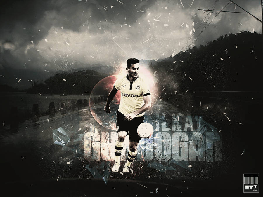 Ilkay Gundogan Black-and-white Image Wallpaper