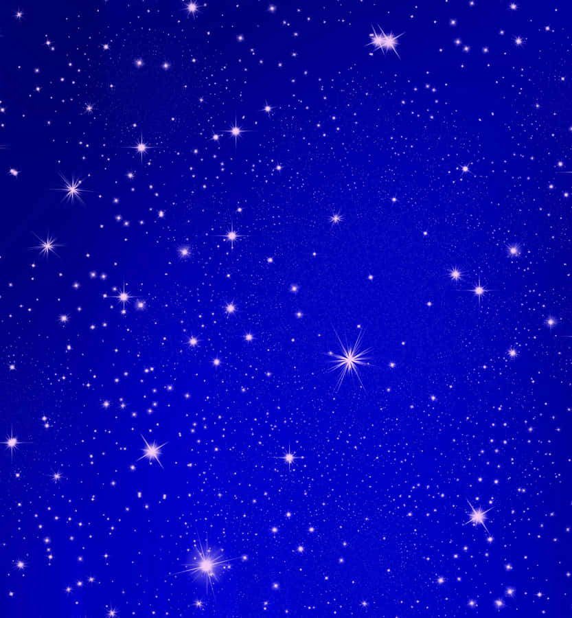 Illuminate The Night Sky With Beautiful Blue Stars Wallpaper