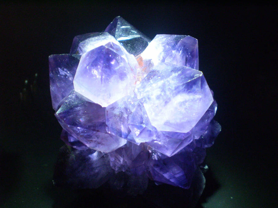 Illuminated Amethyst Crystal Wallpaper