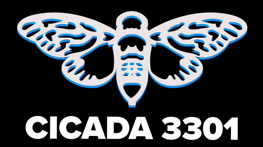 Illuminated Neon Art Of Cicada 3301 Wallpaper