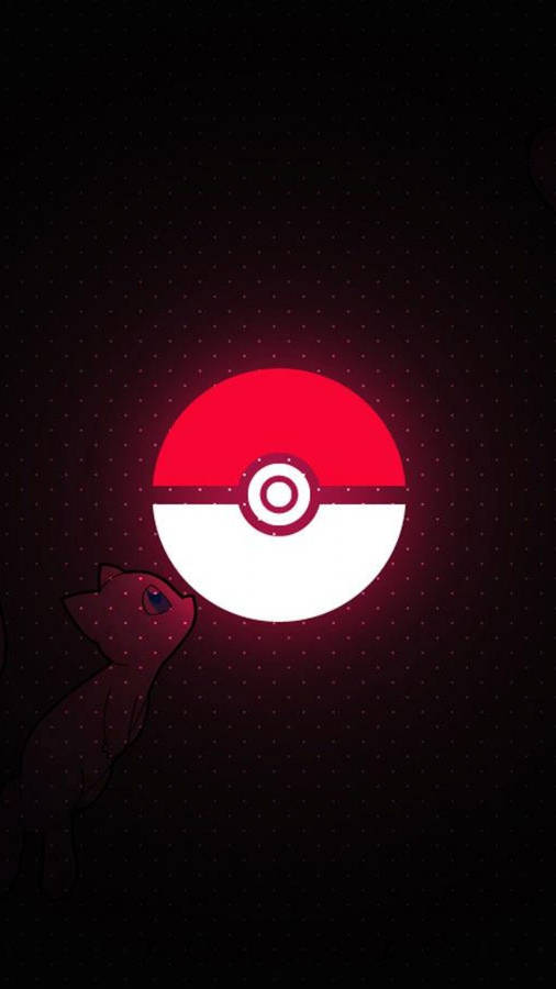 Illuminated Poke Ball Pokemon Iphone Wallpaper