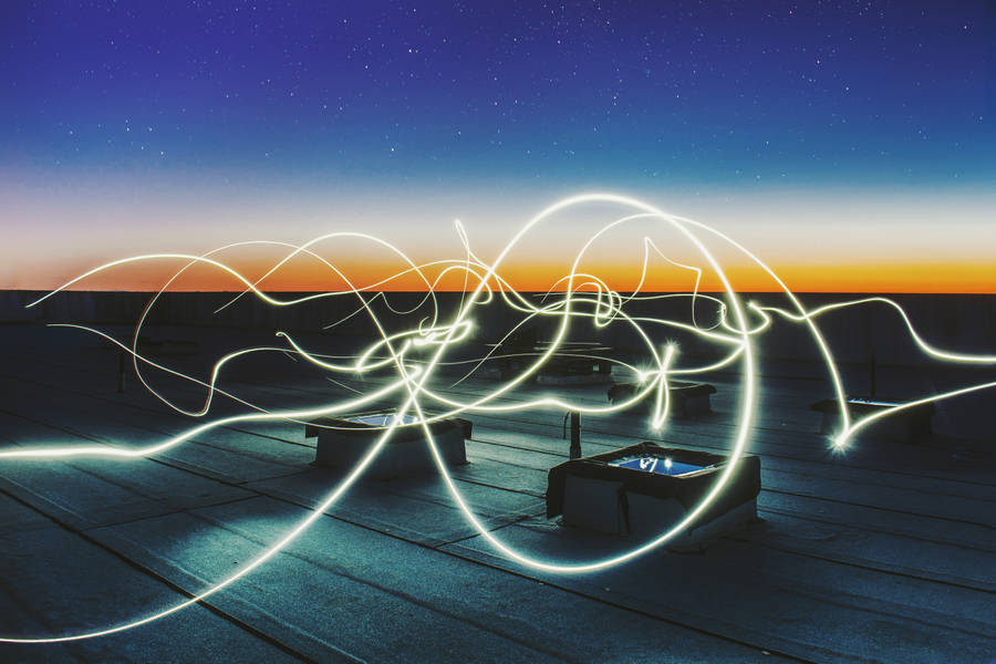Illuminated Rooftop Tumblr Desktop Wallpaper