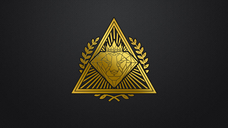 Illuminati Gold On Black Background Wallpaper