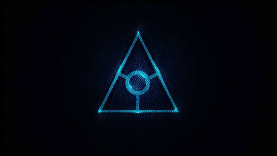 Illuminati Minimalist Blue Triangle Wallpaper