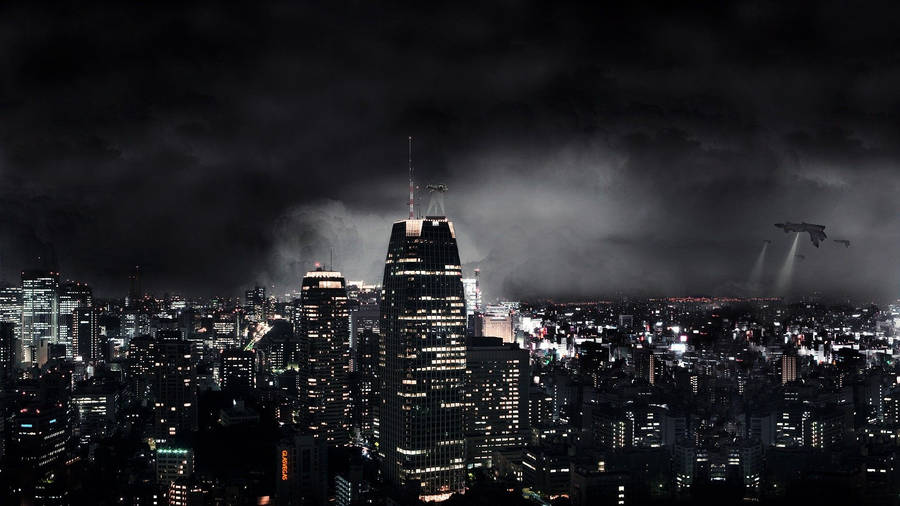 Illuminating Night Cityscape - The Aesthetic Of Urban Nights Wallpaper
