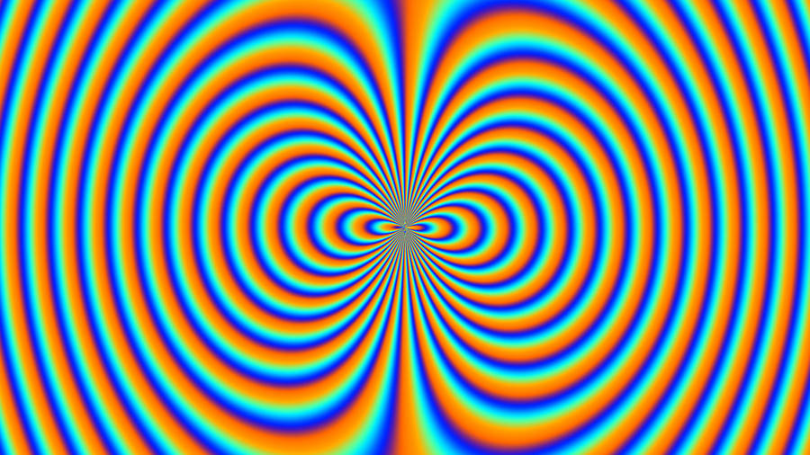 Illusion Colored Curves Wallpaper