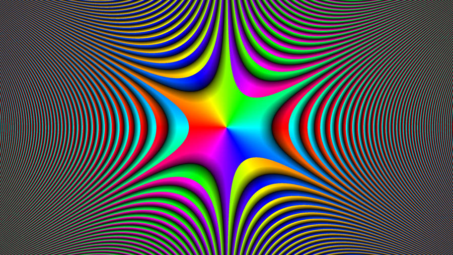 Illusion Colors And Star Wallpaper