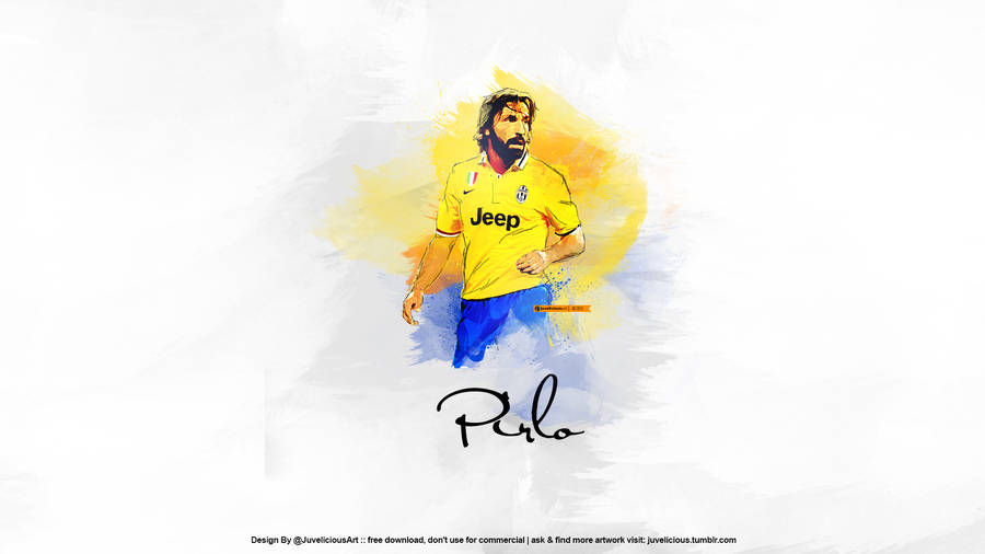 Illustrative Artwork Of Andrea Pirlo Wallpaper