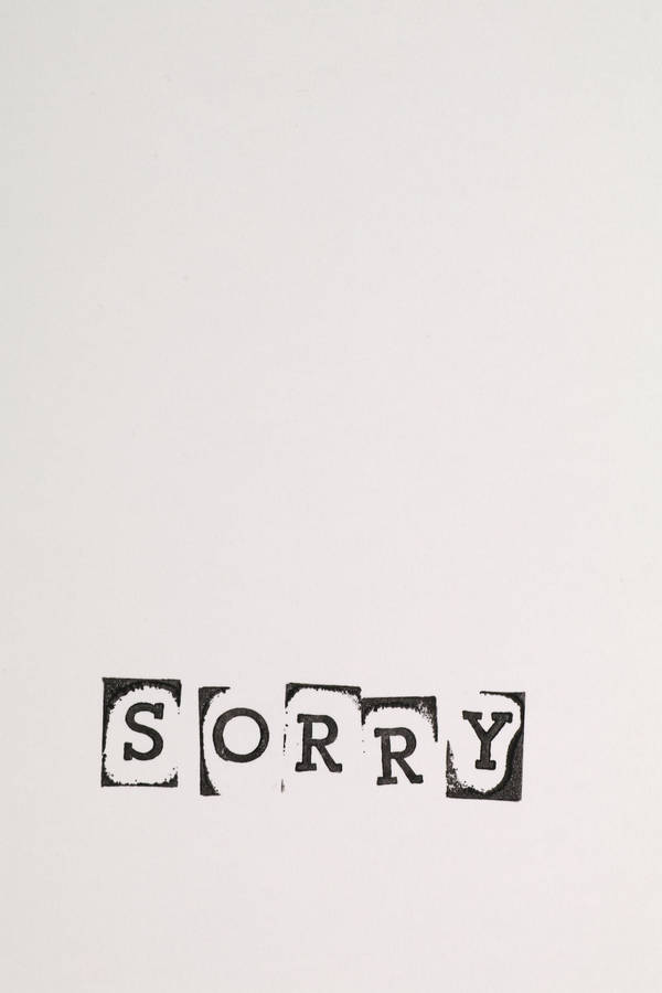 Im Sorry Stamp Wallpaper