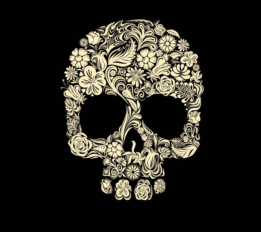 Image Floral Skull Wallpaper