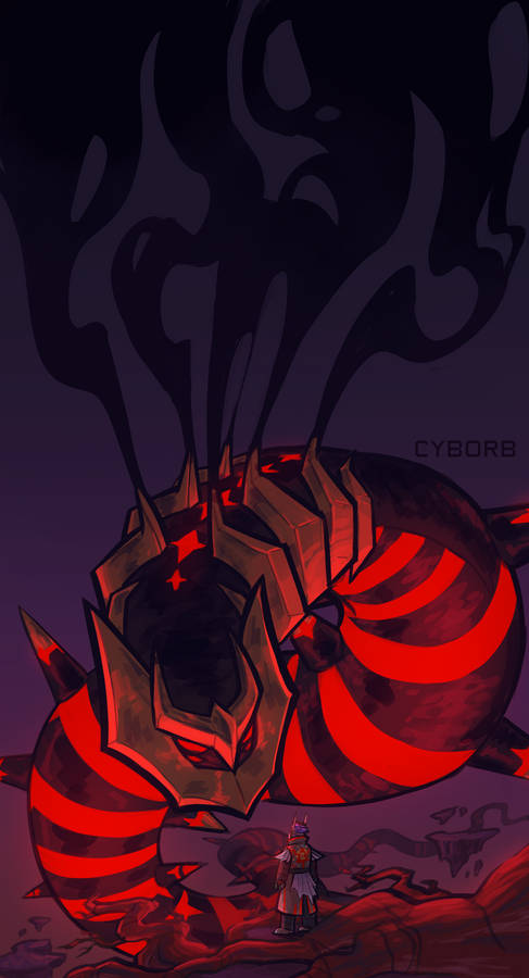 Image Red Giratina Lurking In The Darkness. Wallpaper