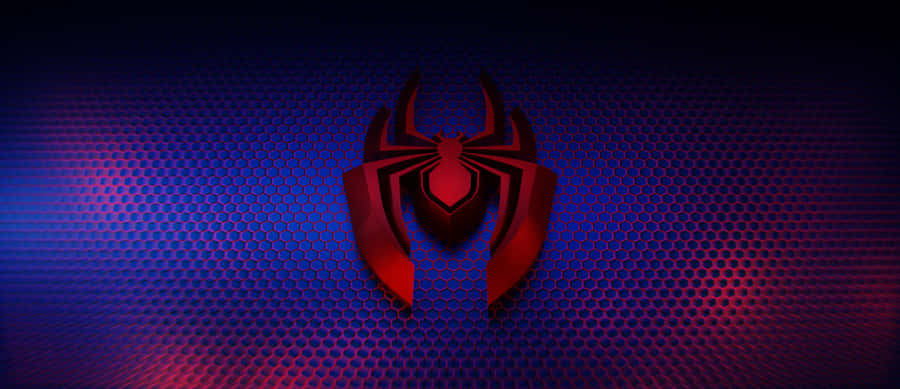 Image The Spider-man Logo In A Vibrant Red And Blue Design. Wallpaper