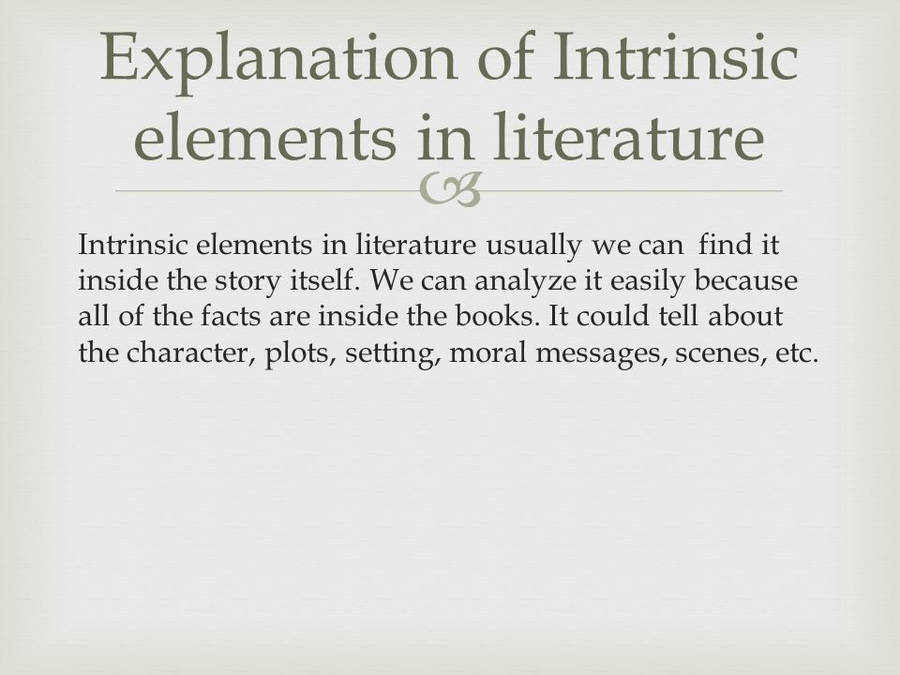 In-depth Analysis Of Intrinsic Elements In Literature Wallpaper