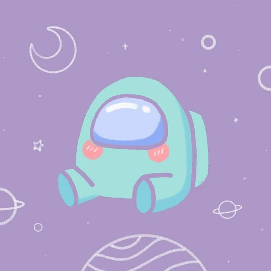 In Space Cute Among Us In The Space Wallpaper