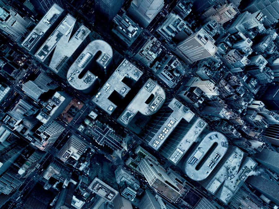 Inception Movie Aerial View Building Letters Wallpaper