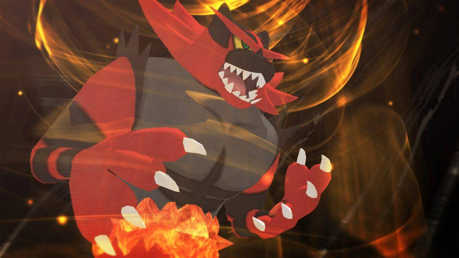 Incineroar Fireball Wallpaper