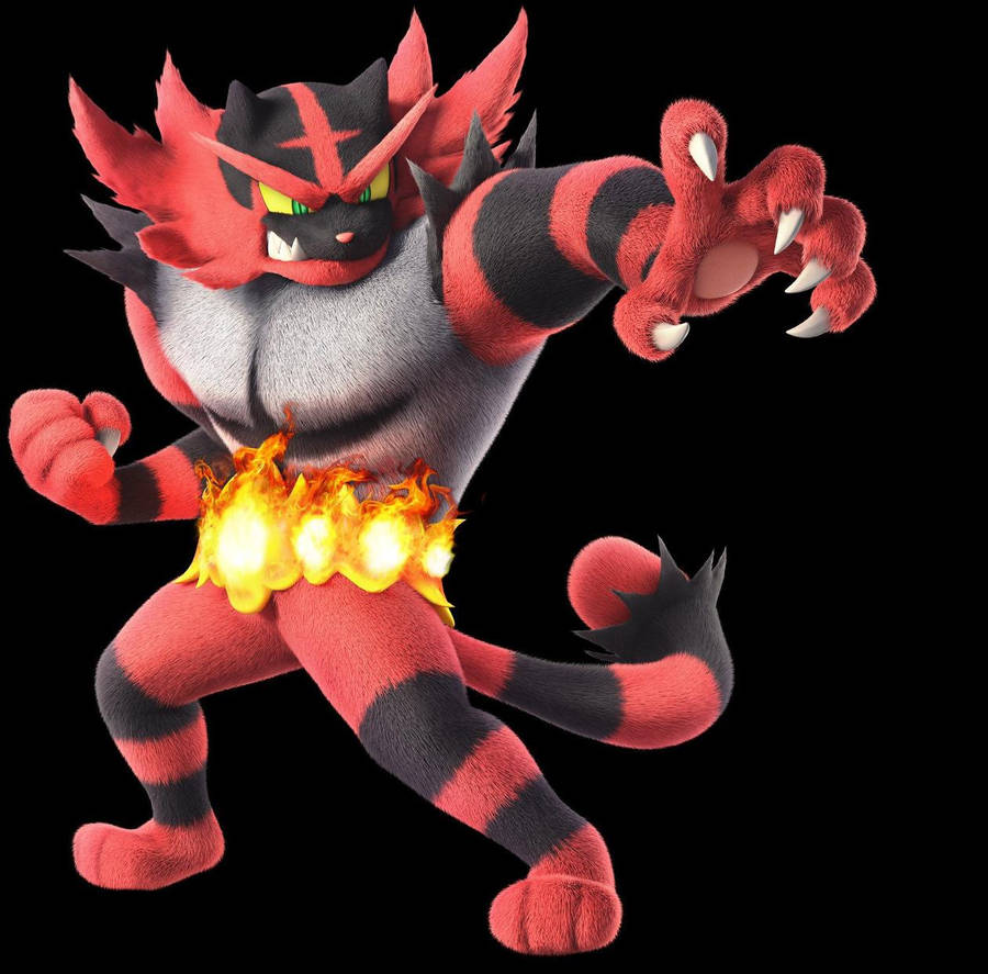 Incineroar On Black Screen Wallpaper