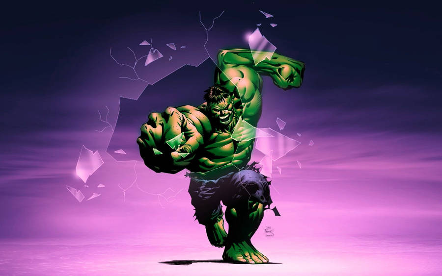 Incredible Hulk Punch Glass Wallpaper