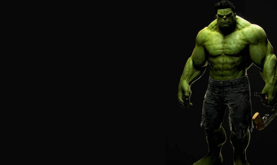 Incredible Hulk With A Weapon Wallpaper