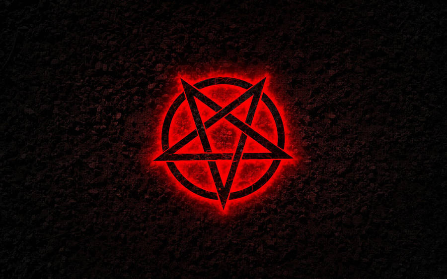 Incredible Red Satanic Pentagram Art Wallpaper