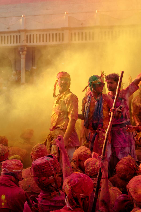 India Holi Devotees Wallpaper