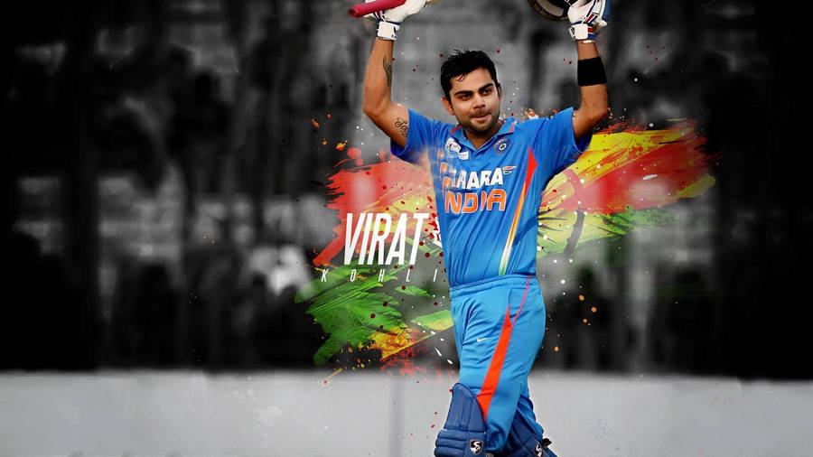 Indian Cricket Team Member Kohli Fanart Wallpaper