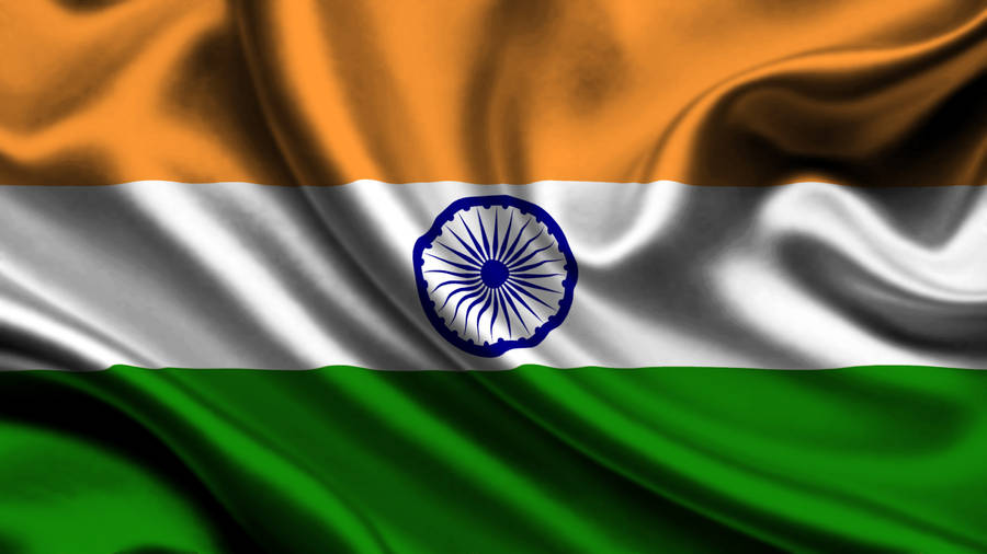 Indian Flag Made Out Of Silk Wallpaper