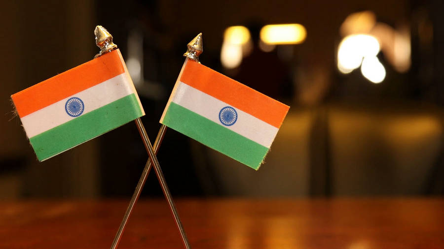 Indian Flags Crossed Wallpaper