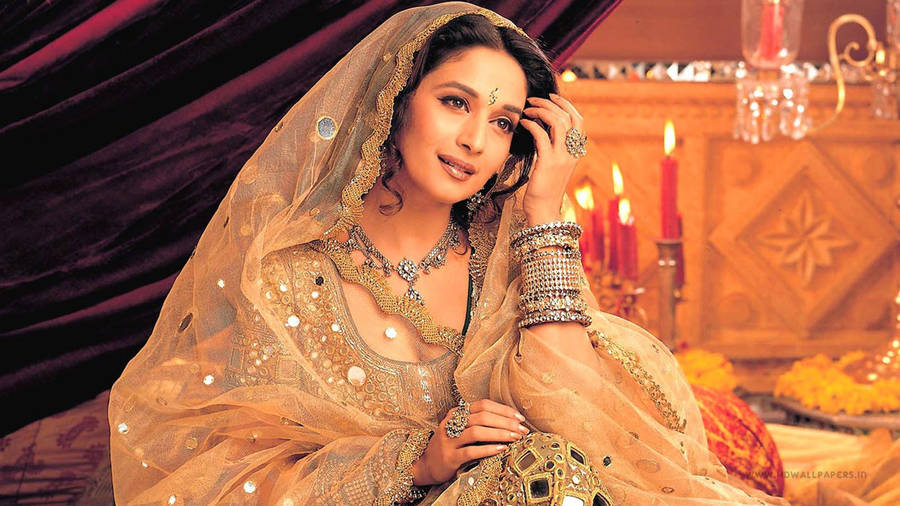 Indian Girl Bollywood Veteran Actress Madhuri Dixit Wallpaper