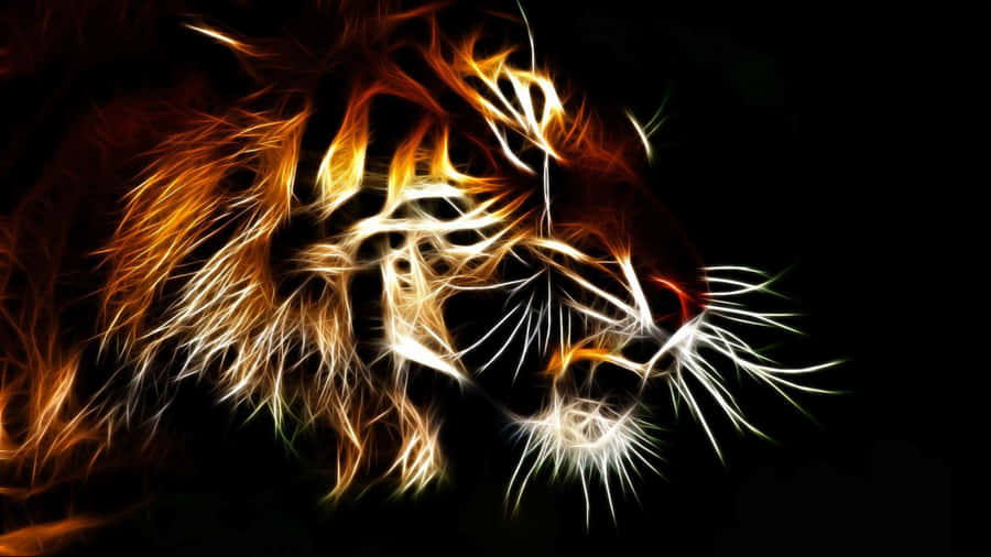 Indian Tiger Glowing Wallpaper