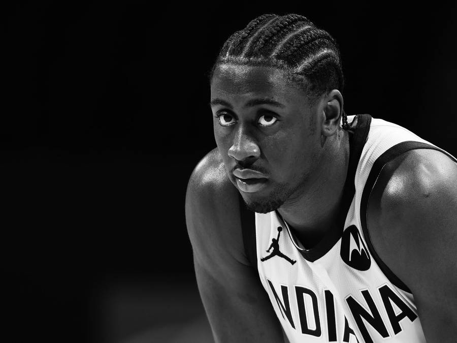 Indiana Caris Levert Grayscale Wallpaper