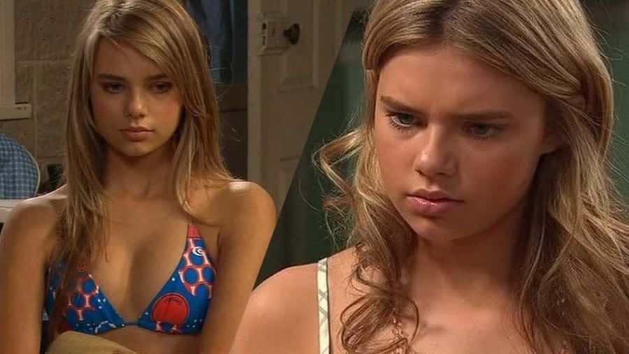 Indiana Evans Blue Bikiniand Intense Look Wallpaper