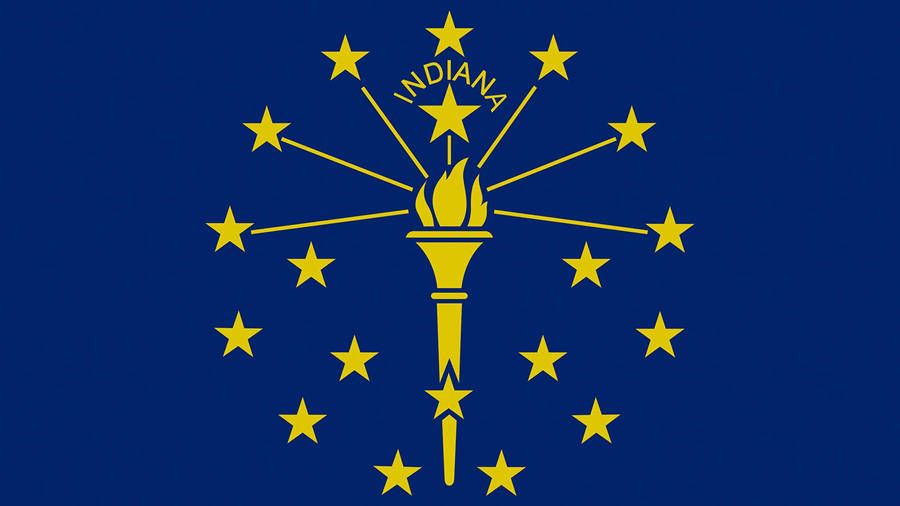 Indiana Flag Zoomed In Wallpaper