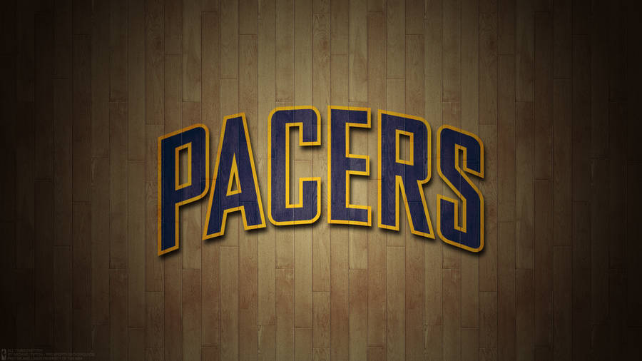 Indiana Pacers Name Wooden Background Wallpaper