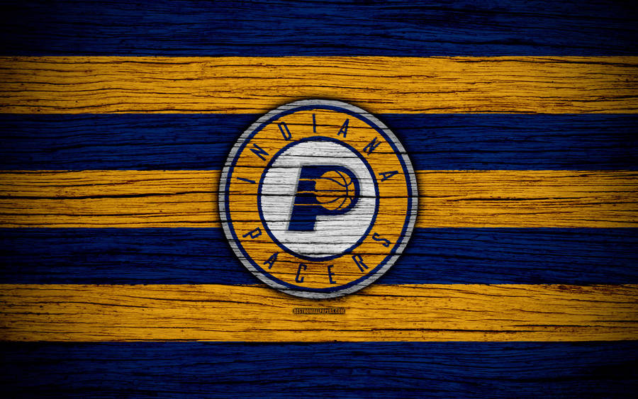 Indiana Pacers Wood Team Logo Wallpaper