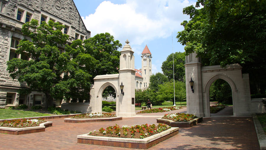 Indiana University Bloomington Gates At Day Wallpaper