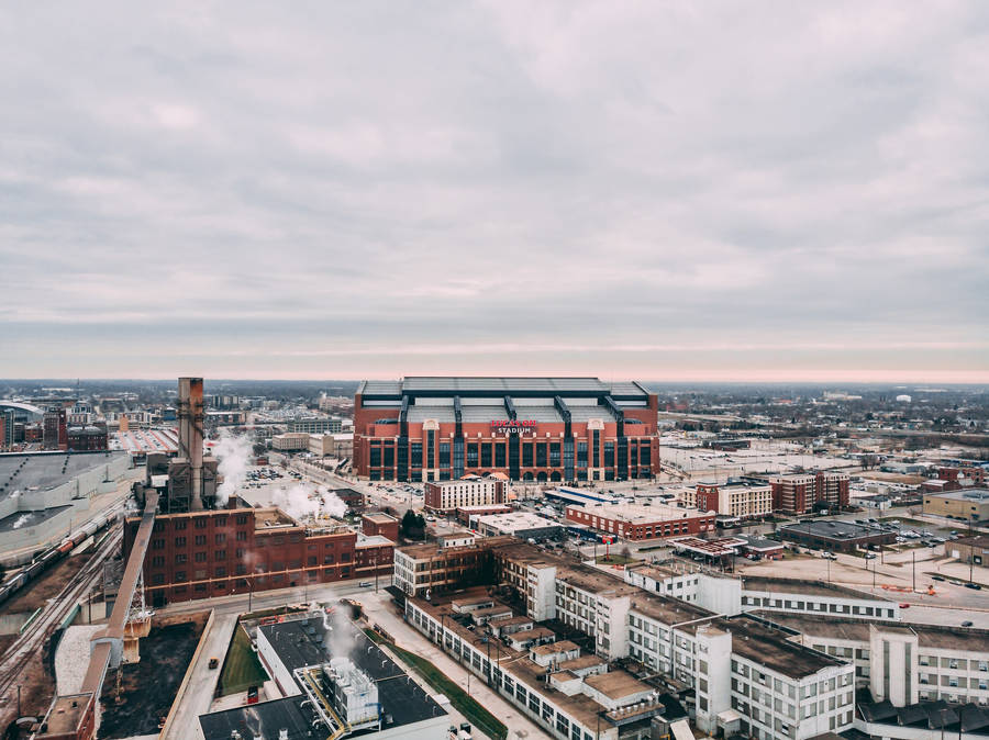 Indianapolis Lucas Oil Stadium Afar Wallpaper