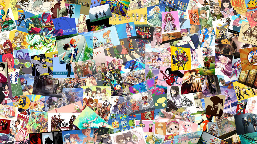 Indie Art Anime Cartoon Collage Wallpaper