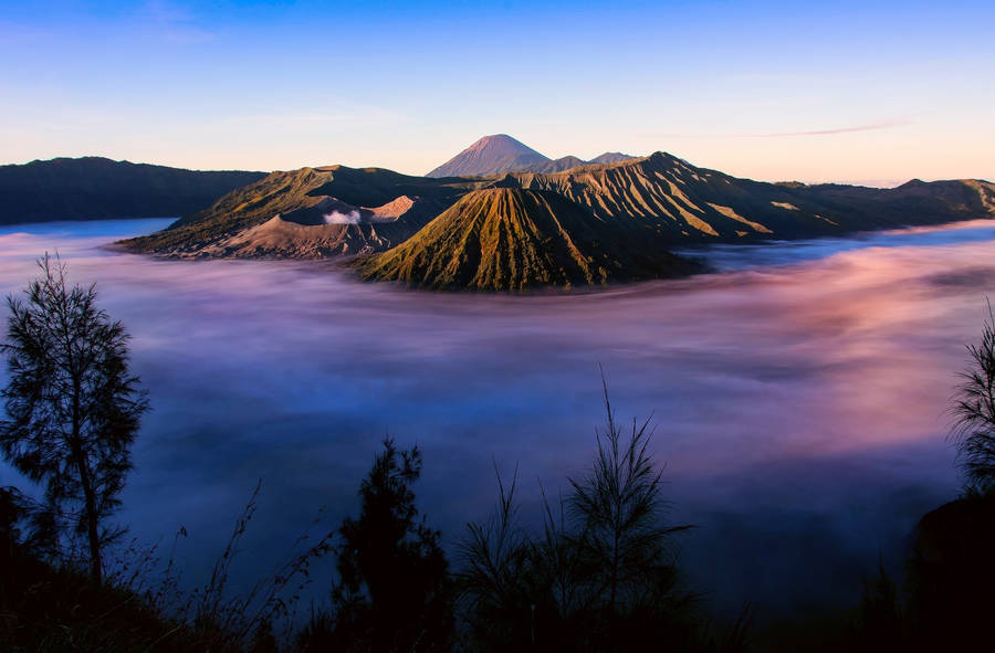 Indonesia Active Volcano Wallpaper