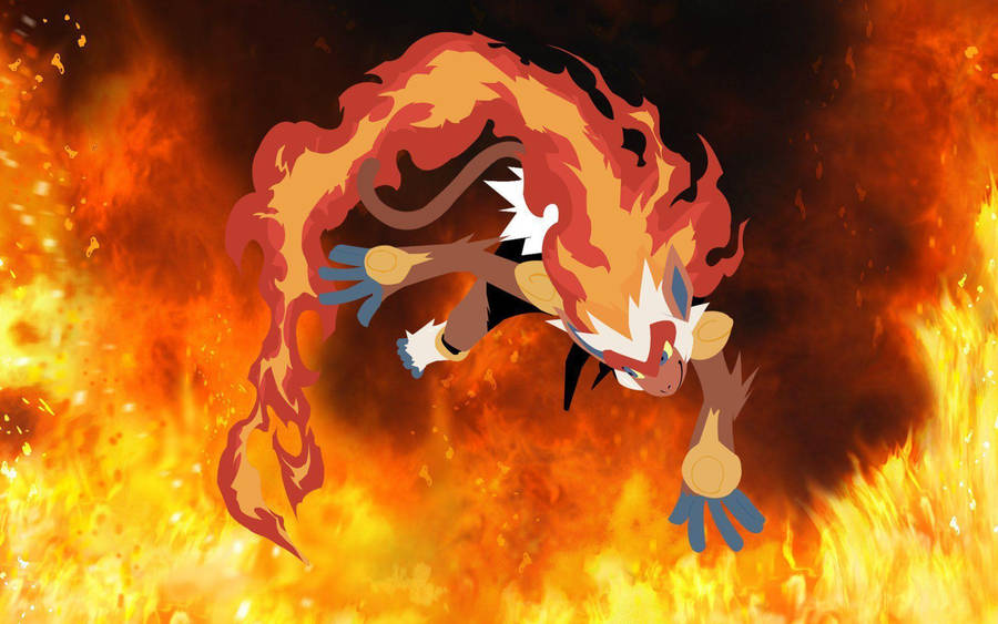 Infernape On Fire Wallpaper