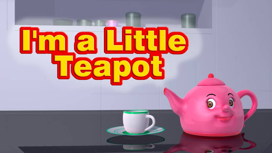 Infobells Pink Teapot Wallpaper