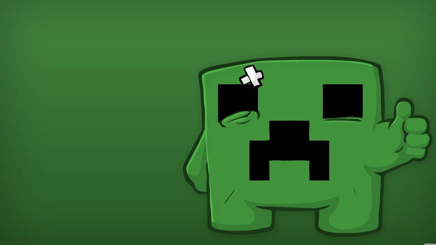 Injured Minecraft Creeper Wallpaper