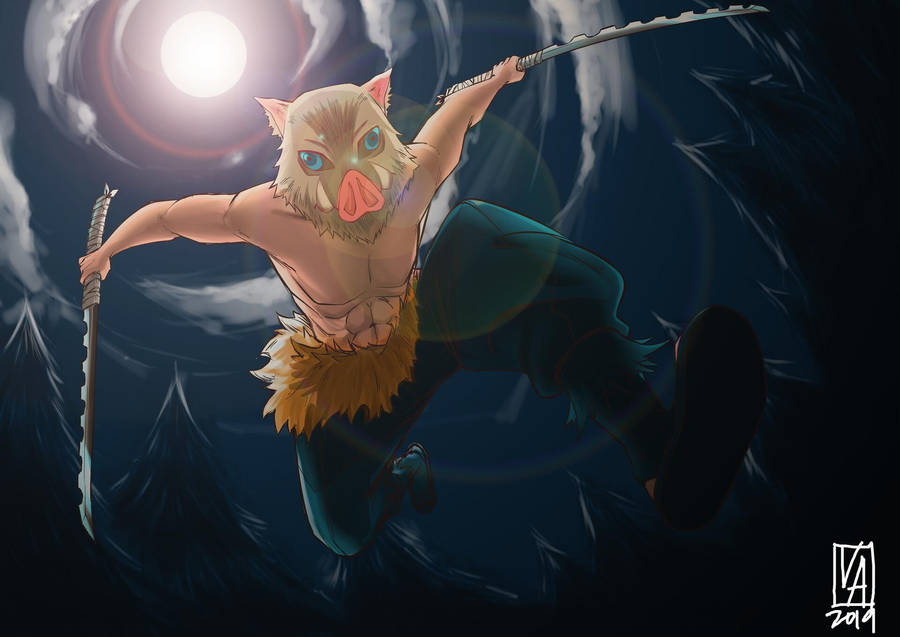 Inosuke The Feral Demon Slayer Wallpaper